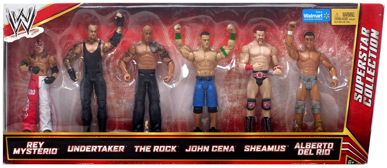 Wwe Wrestling Mysterio Undertaker Rock Cena Sheamus Del Rio Exclusive Action Figure 6 Pack Mattel Toys Toywiz - sheamus theme roblox