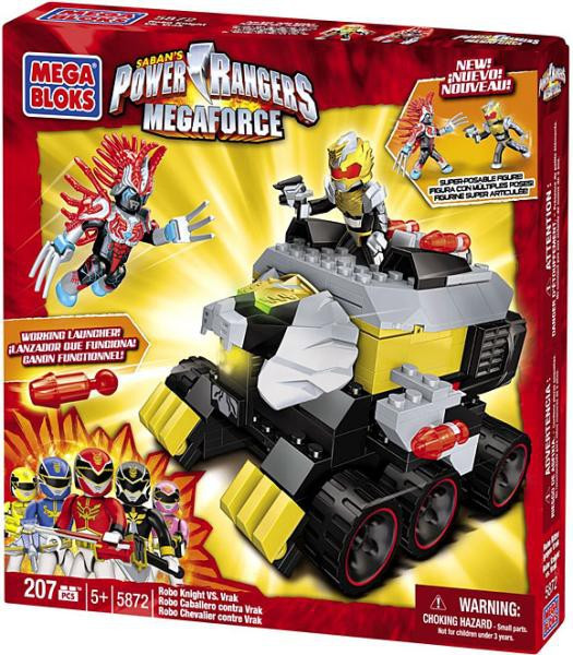 Mega Bloks Power Rangers MegaForce Robo Knight Vs Vrak Set 5872 - ToyWiz