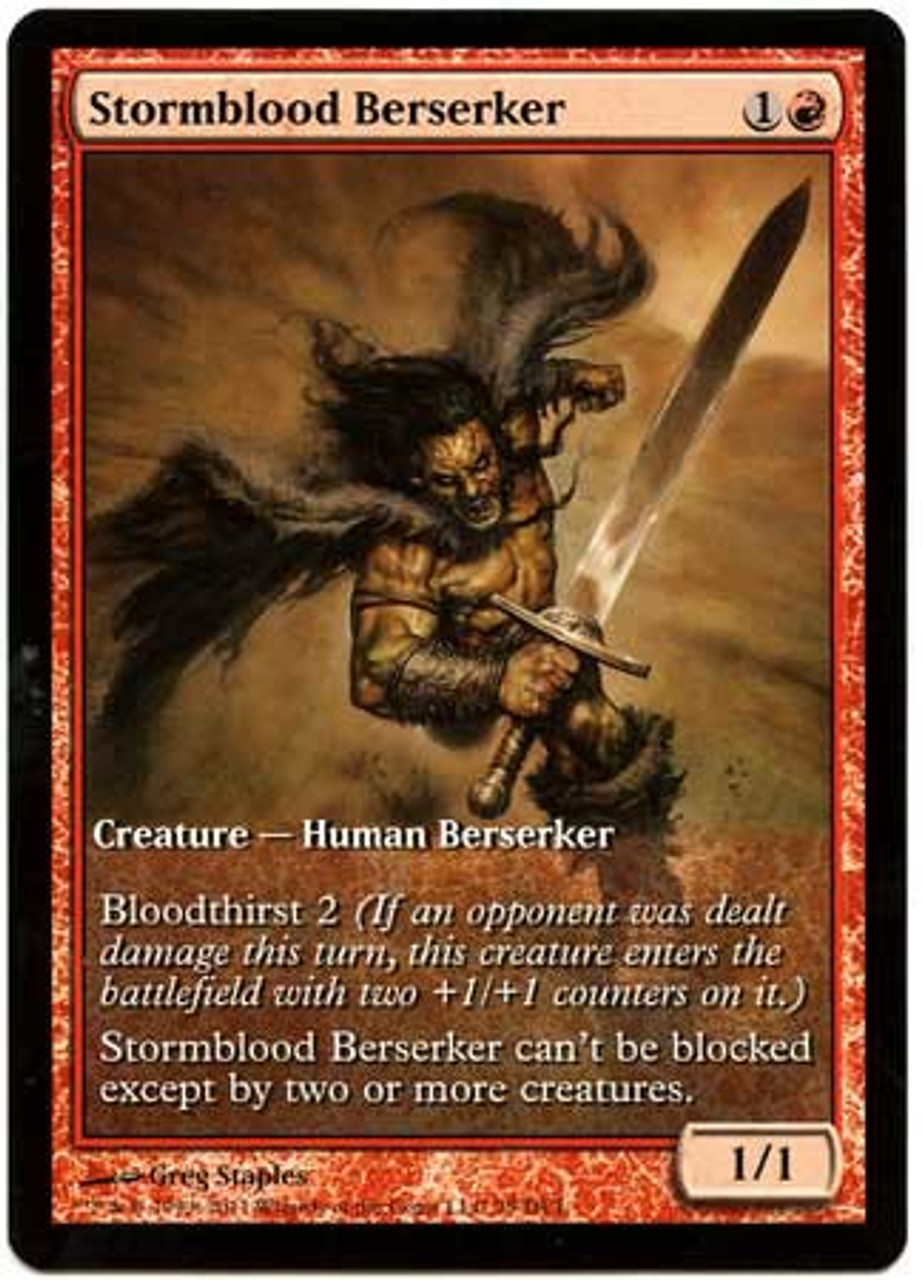 Magic The Gathering Assorted Promo Cards Single Card Promo Stormblood Berserker 79 Game Day Promo Toywiz - mortal sword blood thirst roblox