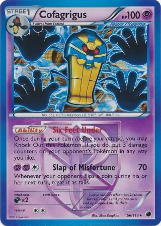 Pokemon Black White Plasma Freeze Single Card Rare Holo Cofagrigus 56 Toywiz