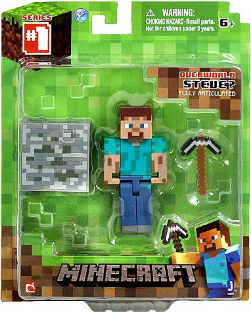 Minecraft Series 1 Steve Action Figure Overworld Jazwares - ToyWiz
