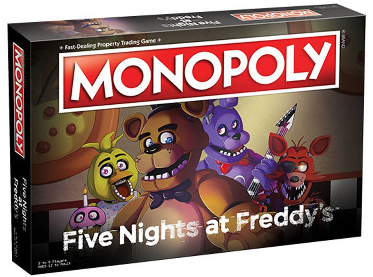 Monopoly Five Nights At Freddys Five Nights At Freddys Usaopoly Toywiz - attaqué par freddy five night at freddys roblox