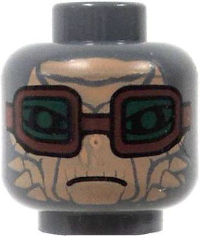 Lego Star Wars Lego Minifigure Parts Gray Alien Tan Face Green Goggles Minifigure Head Loose Toywiz
