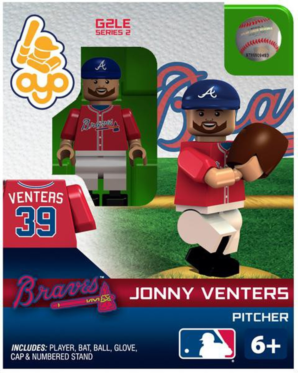 Mlb Atlanta Braves Mlb Generation 2 Series 2 Jonny Venters Minifigure Oyo Toywiz - braves roblox