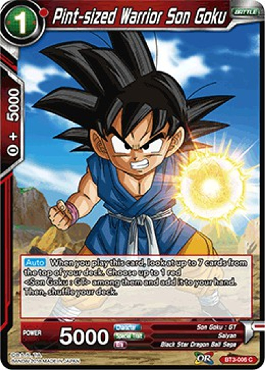 Dragon Ball Super Collectible Card Game Cross Worlds Single Card Common Pint Sized Warrior Son Goku Bt3 006 Toywiz - dragon ball warriors roblox