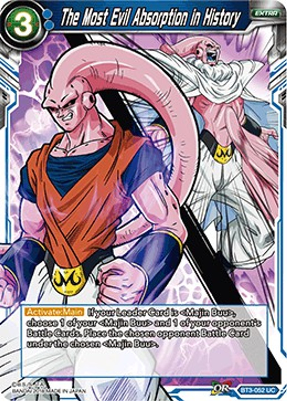 Dragon Ball Super Collectible Card Game Cross Worlds Single Card Uncommon The Most Evil Absorption In History Bt3 052 Toywiz - roblox dragon ball super majin boo absorveu goku super saiyan