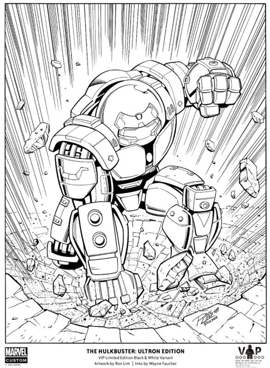 Lego Hulk Buster Coloring Pages - Coloring and Drawing