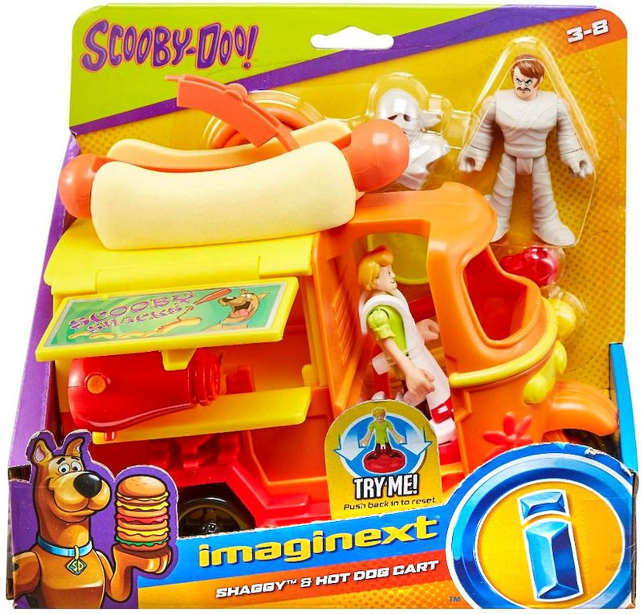 Fisher Price Scooby Doo Imaginext Shaggy Hot Dog Cart 3 Figure Set ToyWiz