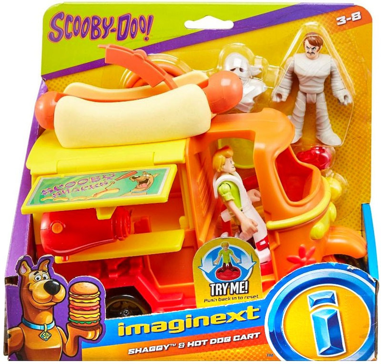 Fisher Price Scooby Doo Imaginext Shaggy Hot Dog Cart 3 Figure Set Toywiz - yellow shaggy roblox