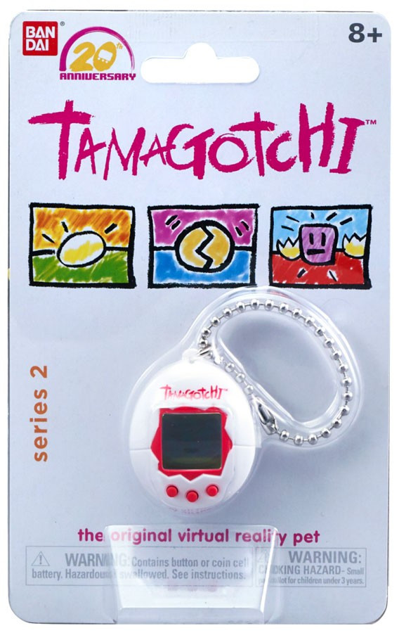 Tamagotchi 20th Anniversary Series 2 White 1.5 Virtual Pet Toy