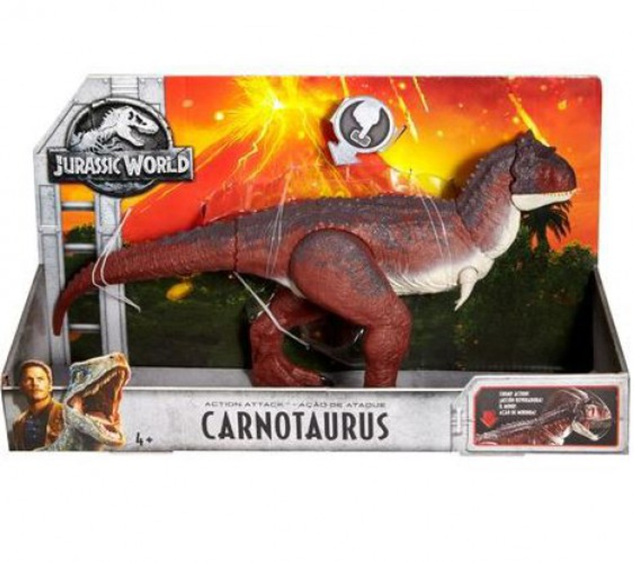 Jurassic World Fallen Kingdom Action Attack Carnotaurus Action Figure ...