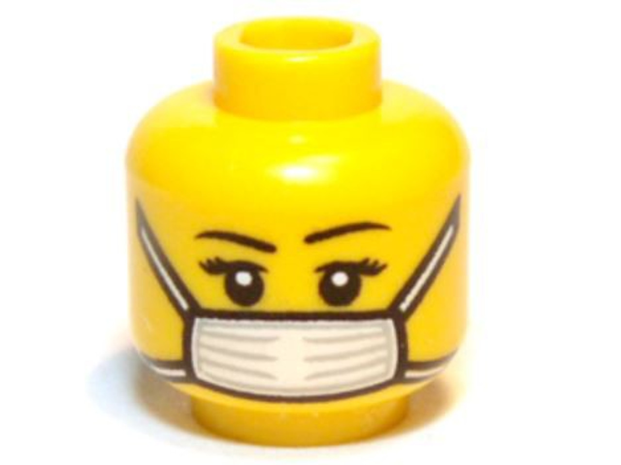 Lego Lego Minifigure Parts Female With White Surgical Mask Minifigure Head Yellow Loose Toywiz - surgeons mask roblox