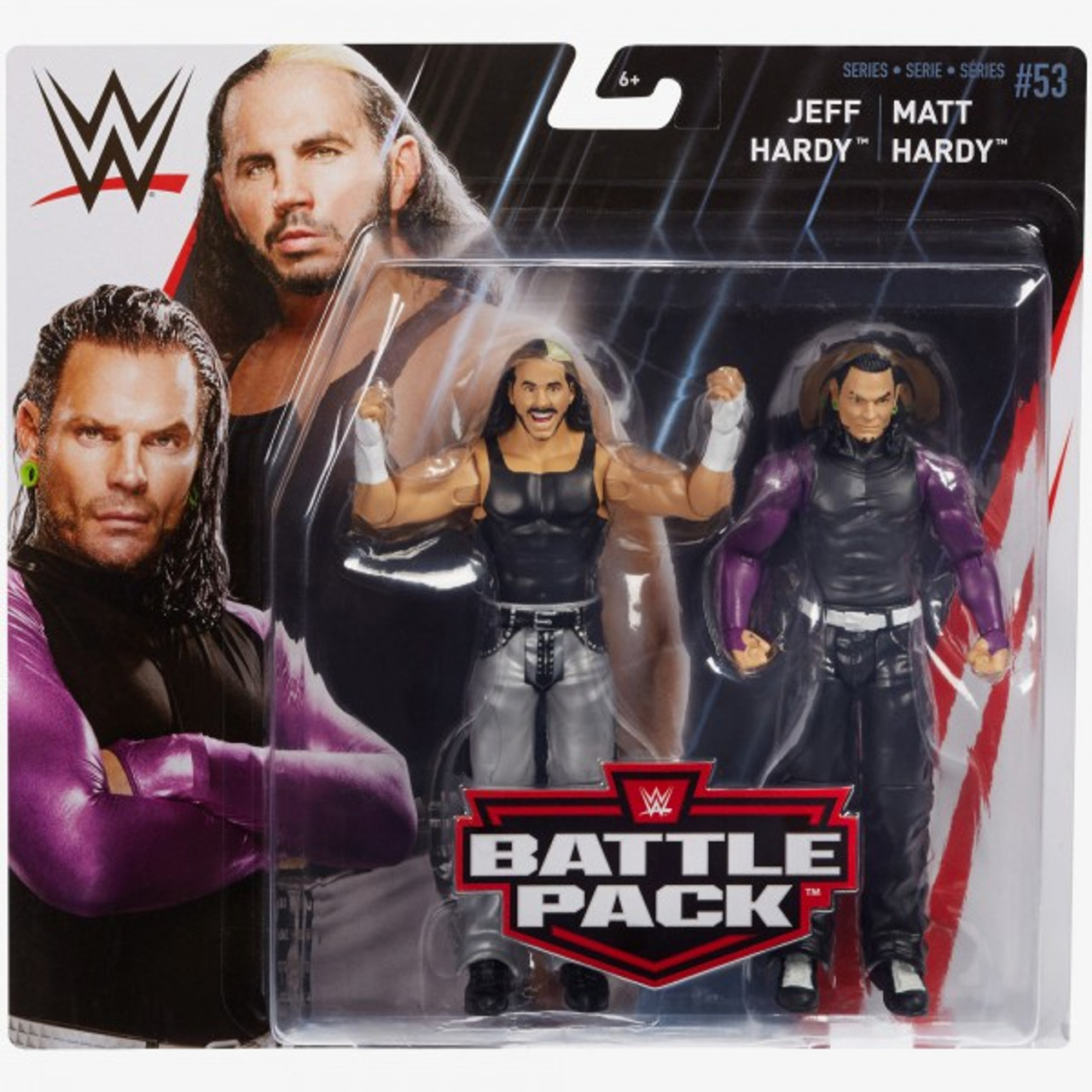 Wwe Wrestling Battle Pack Series 53 Matt Jeff Hardy 6 Action Figure 2 Pack Hardy Boyz Mattel Toys Toywiz - the hardy boyz roblox song id