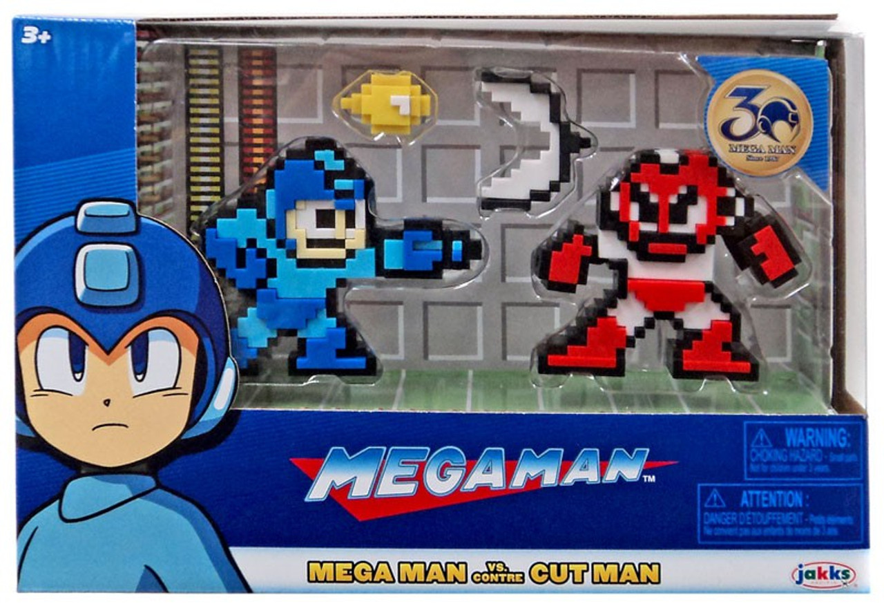 Mega Man Classic 8 Bit Blue Mega Man Vs Cut Man Mini Figure 2 Pack Jakks Pacific Toywiz - 8 bit sword roblox is good