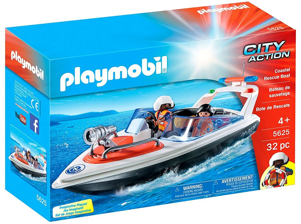 playmobil city action rescue boat