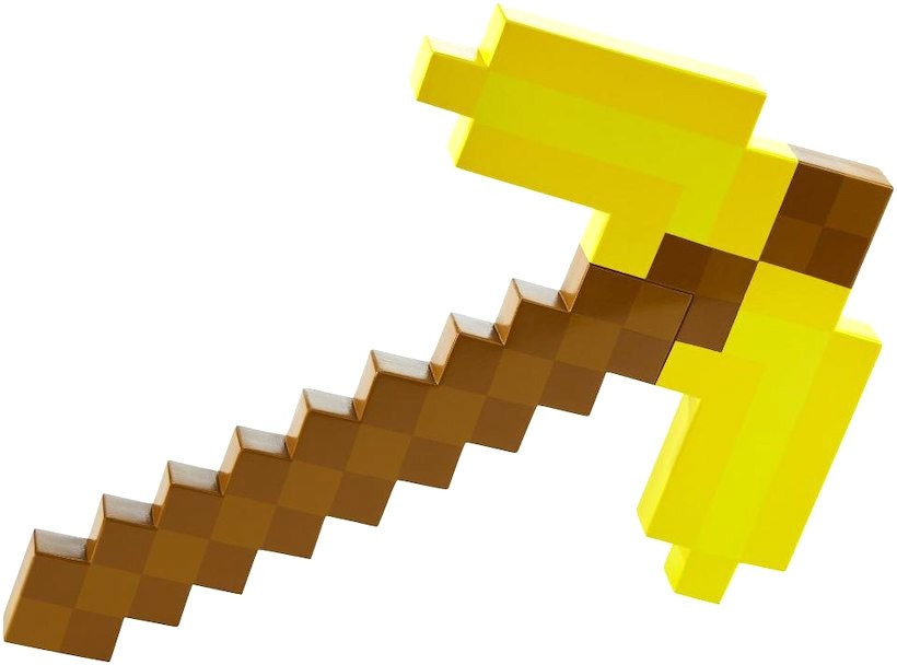 Minecraft Golden Pickaxe Roleplay Toy Mattel Toys - ToyWiz