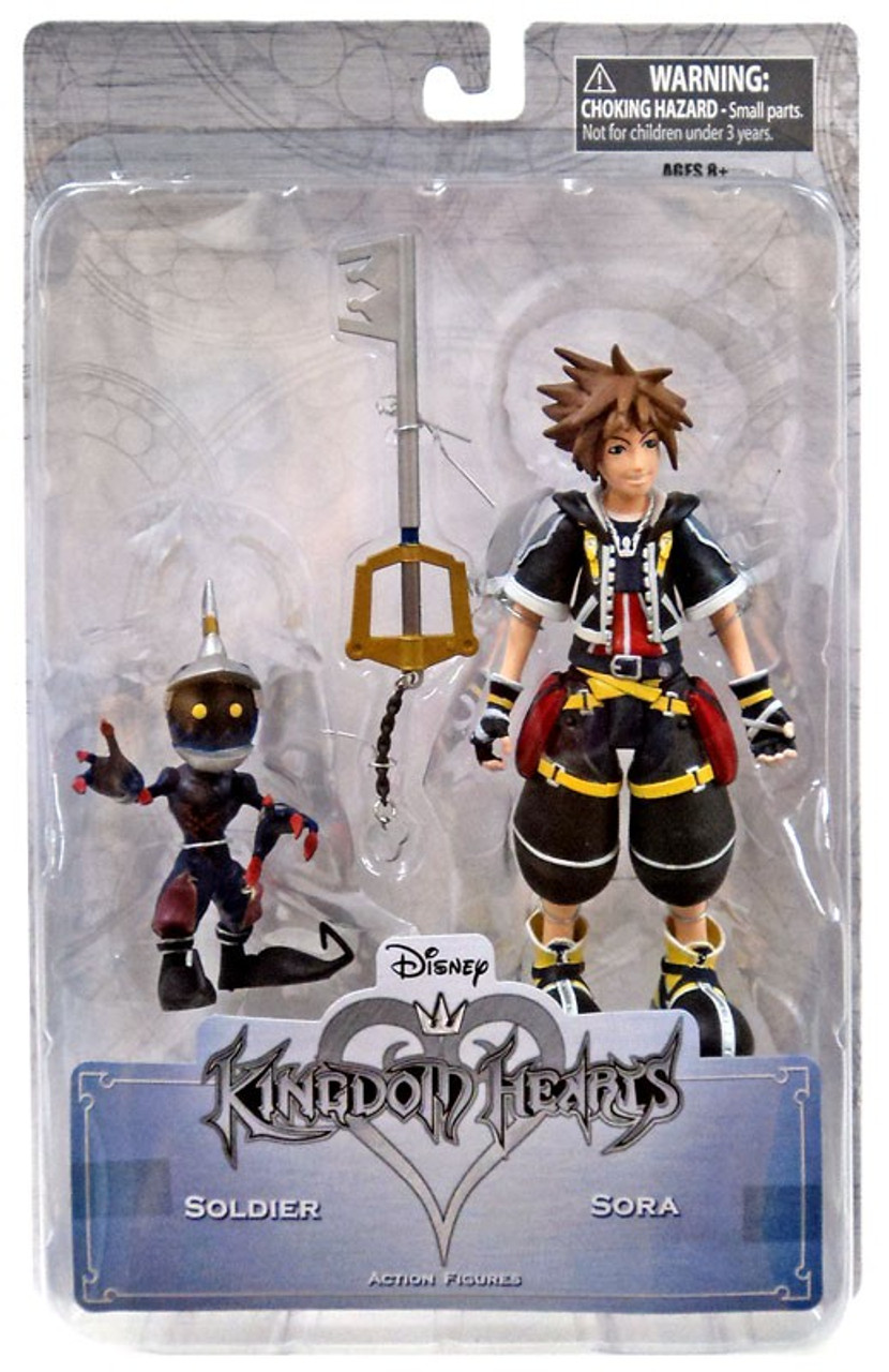 Disney Kingdom Hearts Series 1 Sora Soldier 3 Action Figure 2 Pack Diamond Select Toys Toywiz - kingdom hearts ii sora wisdom form roblox