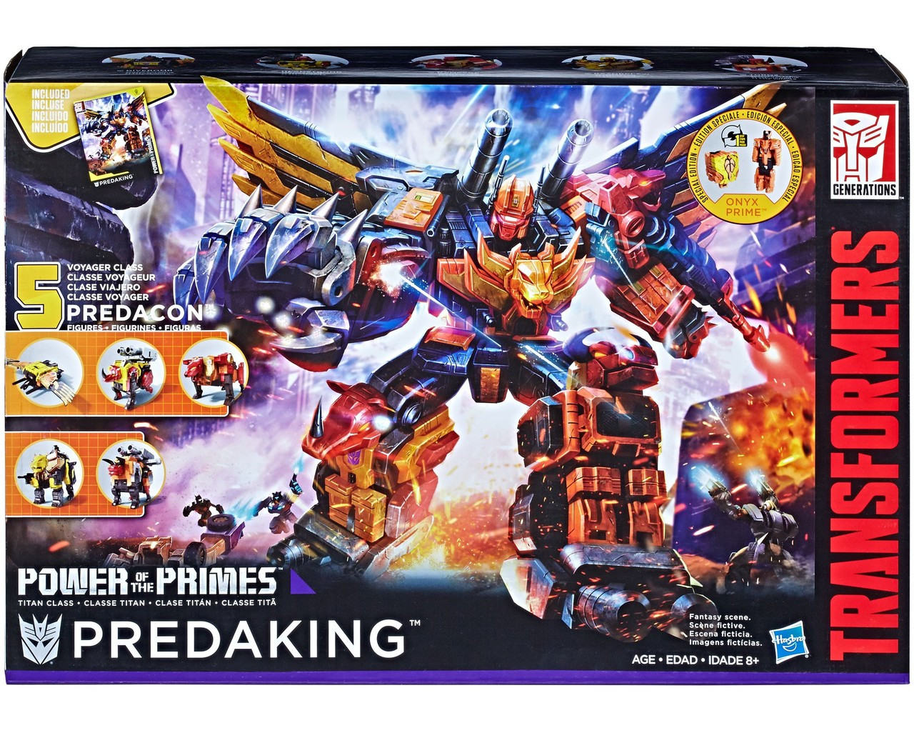 Transformers Generations Power Of The Primes Predaking Titan Action Figure Divebomb Headstrong Rampage Razorclaw Torox Hasbro Toys Toywiz - roblox headstrong