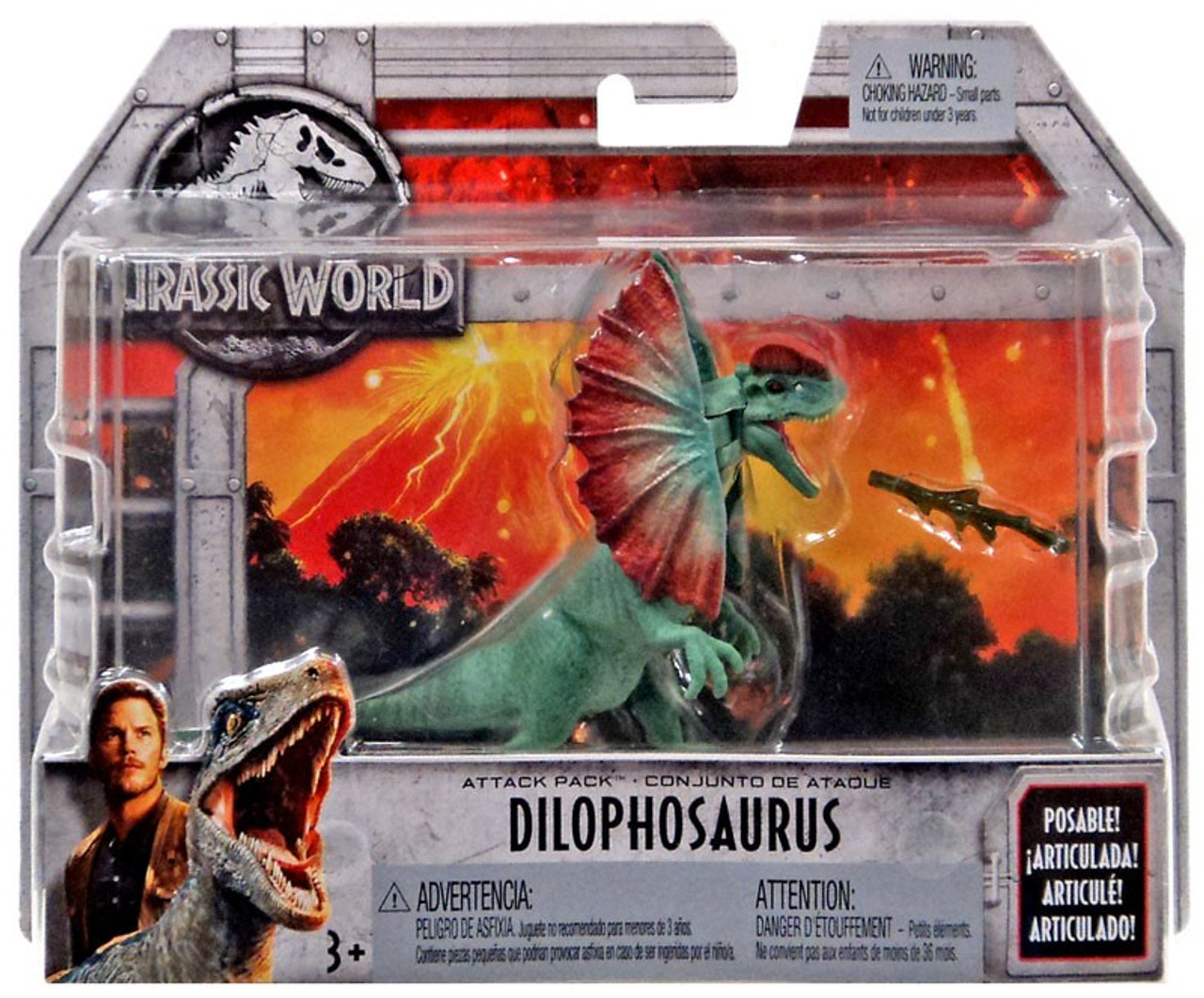 jurassic world attack pack dilophosaurus