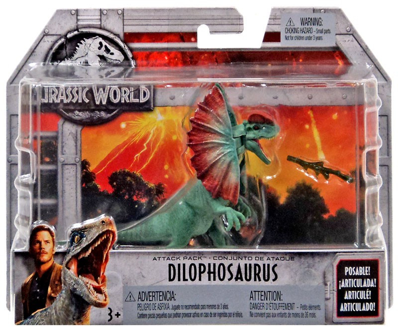 Jurassic World Fallen Kingdom Attack Pack Dilophosaurus Action Figure