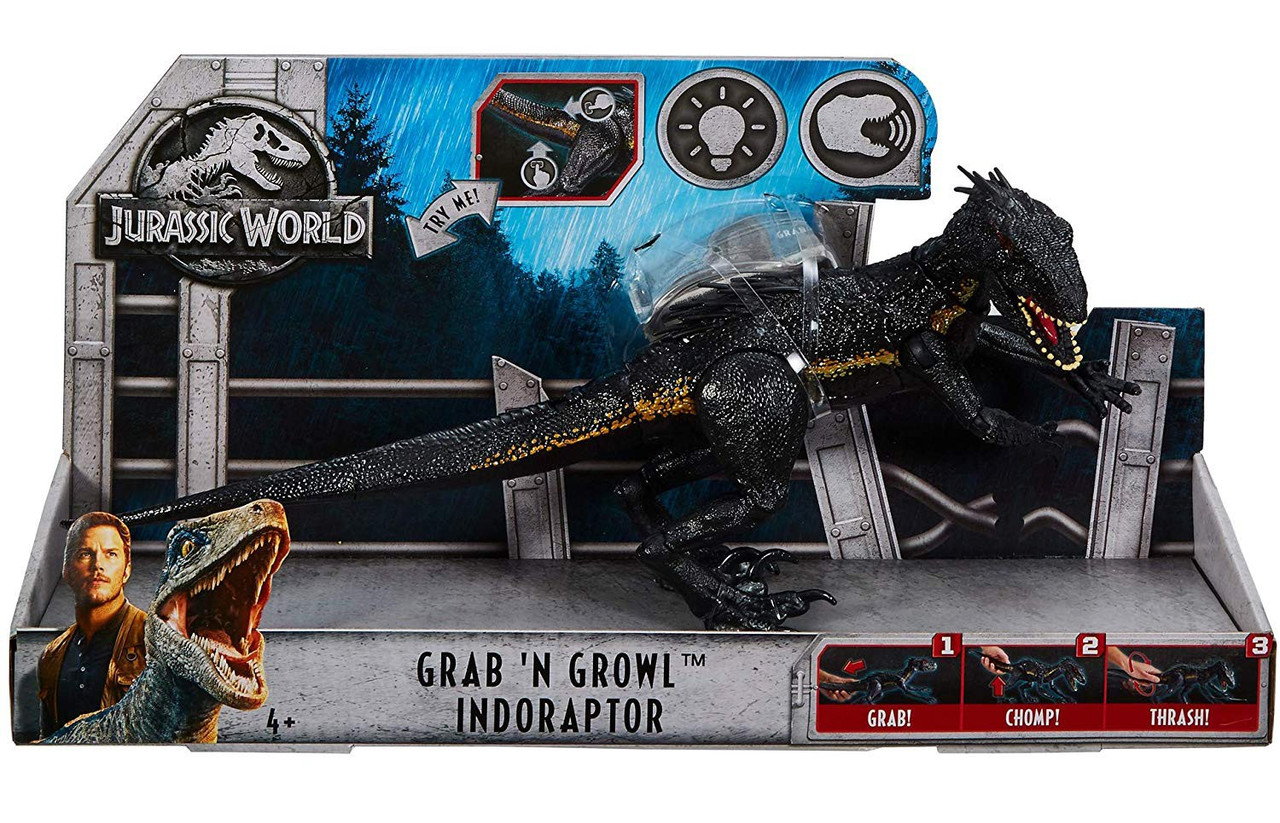 Jurassic World Fallen Kingdom Grab N Growl Indoraptor Action Figure Lights Sounds Mattel ToyWiz