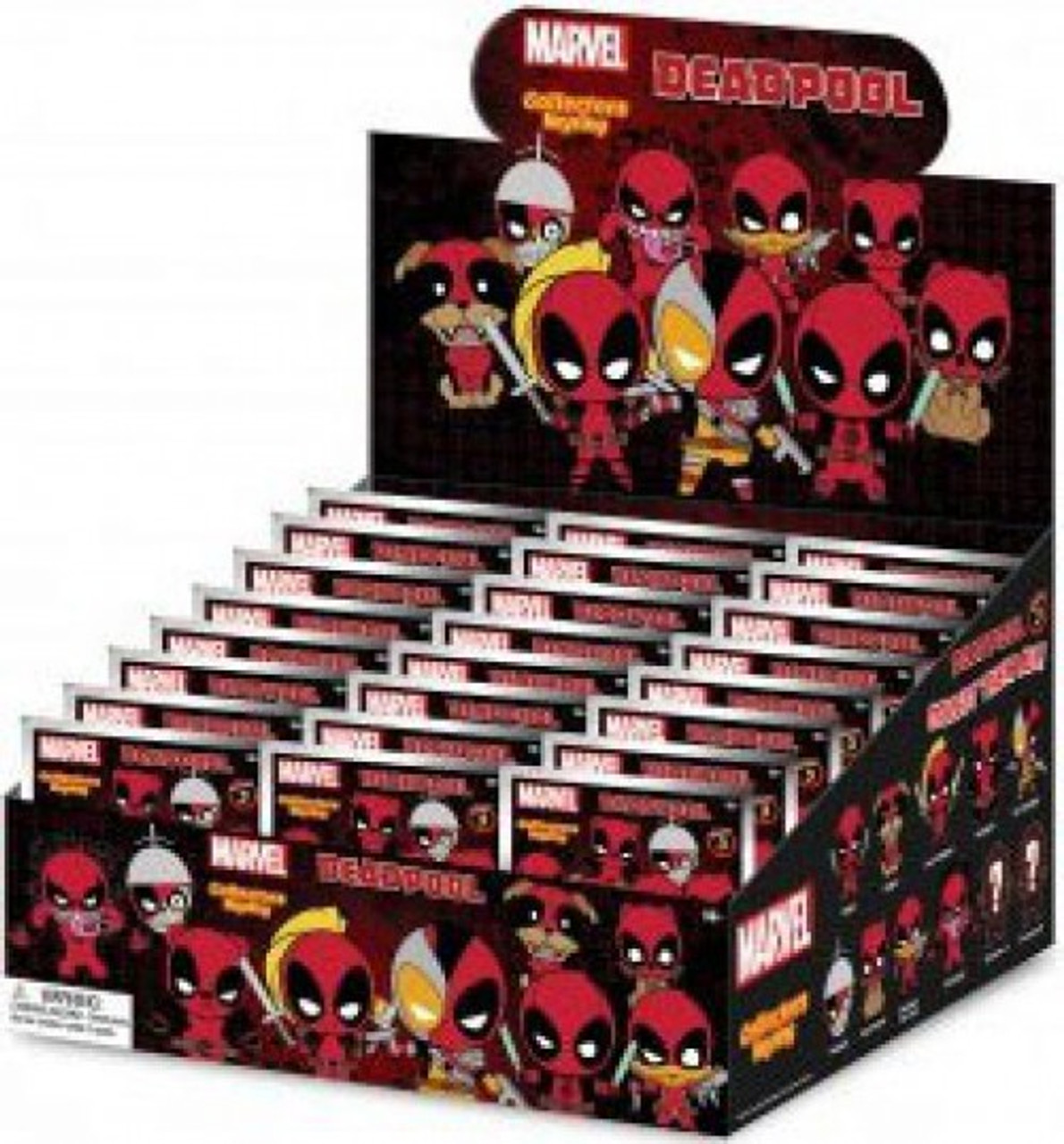 Marvel 3d Figural Keyring Deadpool Series 3 Mystery Box 24 Packs Monogram Toywiz