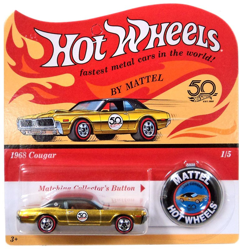 hot wheels 1968 cougar 50th anniversary