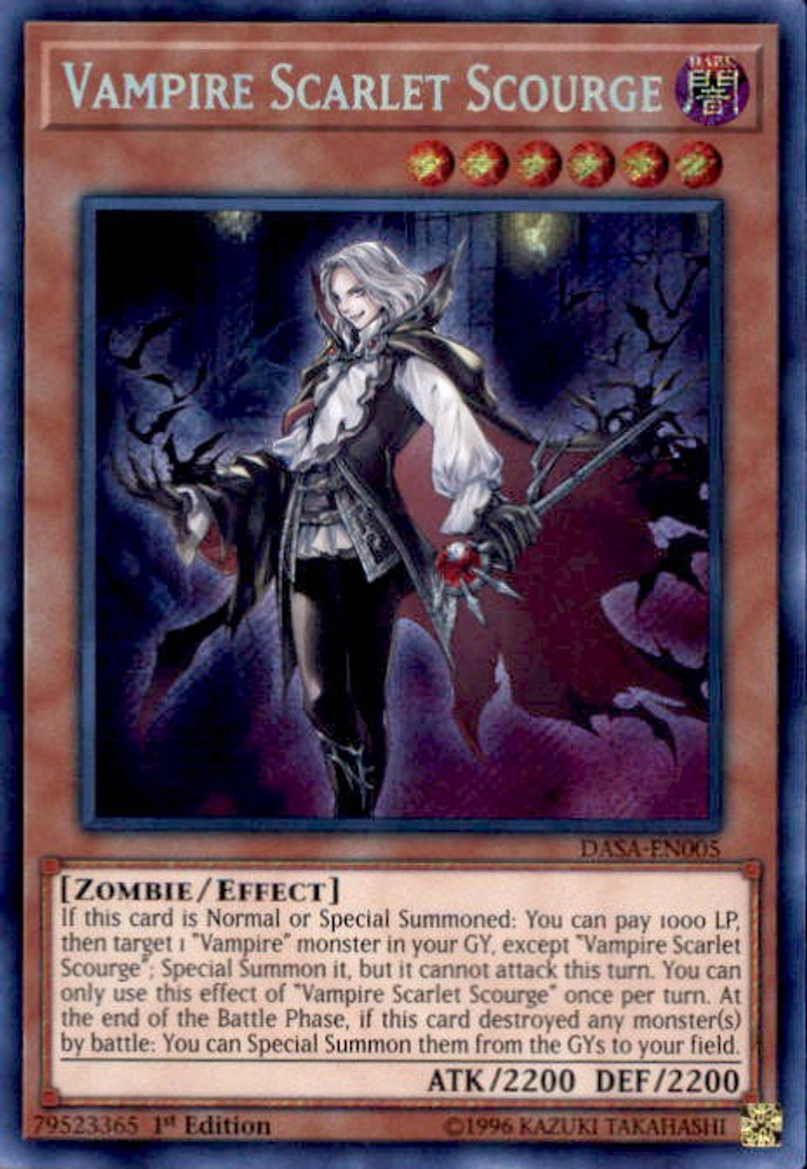 Yugioh Dark Saviors Single Card Secret Rare Vampire Scarlet Scourge Dasa En005 Toywiz - roblox vampire sword and shield