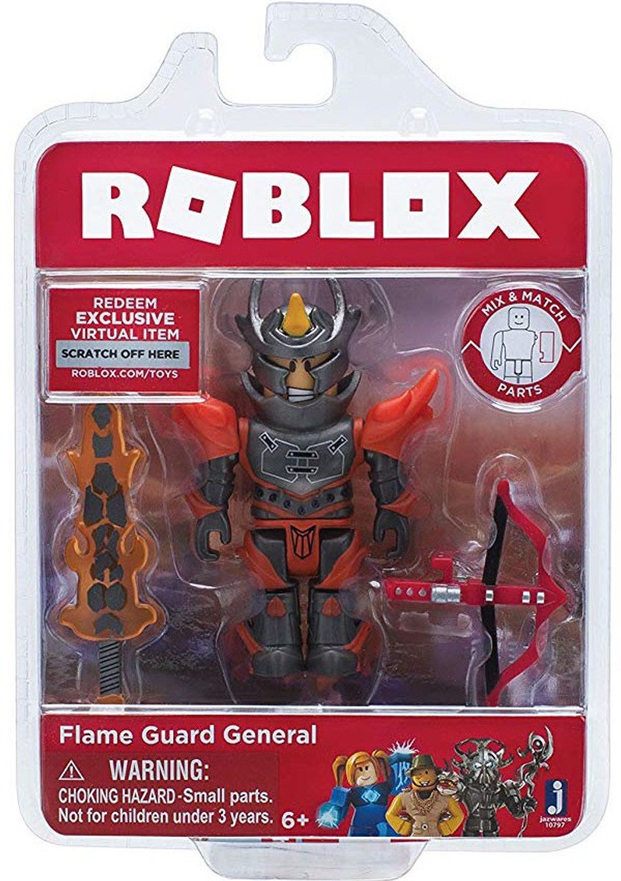 Roblox Flame Guard General Action Figure - roblox emerald dragon master 3 action figure by jazwares