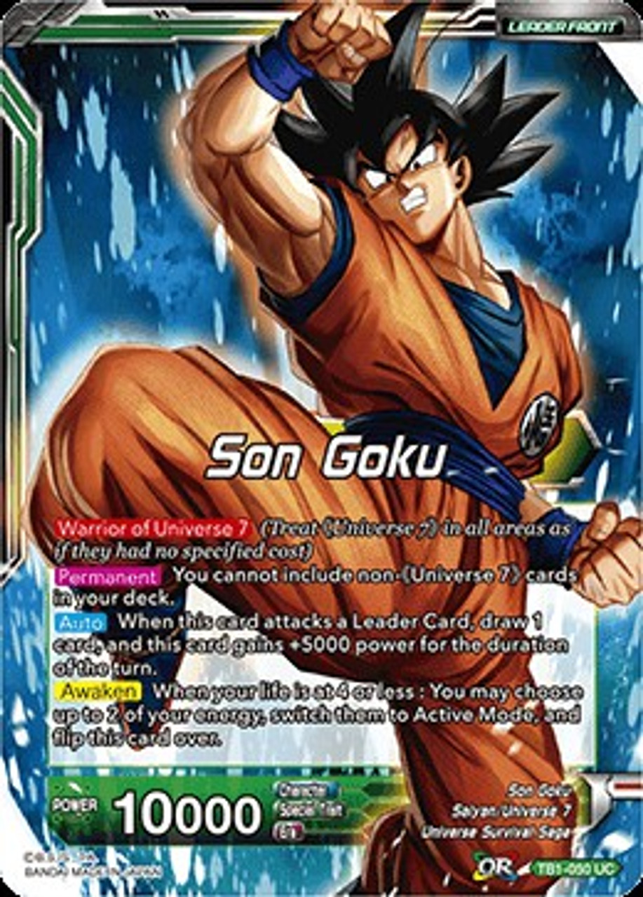 Dragon Ball Super Trading Card Game Tournament of Power Single Card  Uncommon Son Goku TB1-050 - ToyWiz