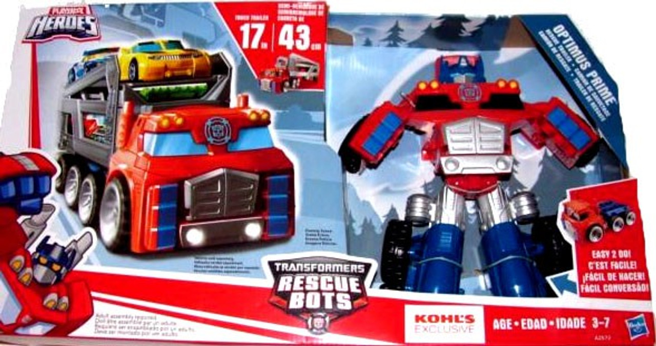 transformers rescue bots optimus prime rescue trailer by hasbro