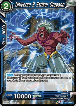 Dragon Ball Super Trading Card Game Tournament Of Power Single Card Common Universe 9 Striker Oregano Tb1 042 Toywiz