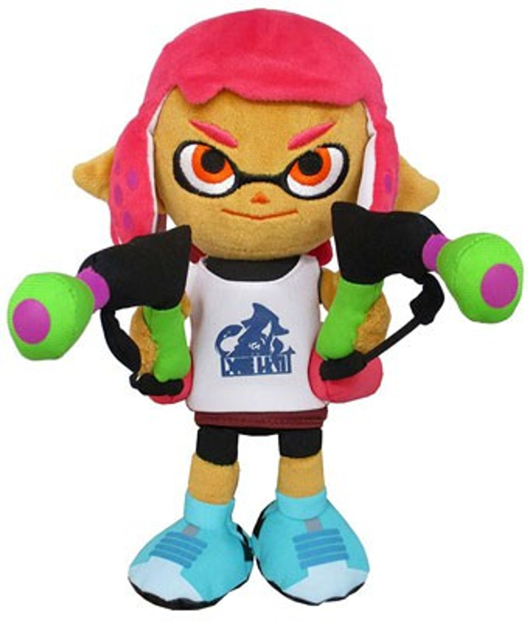 Splatoon Inkling Girl Neon Pink 9 Inch Plush