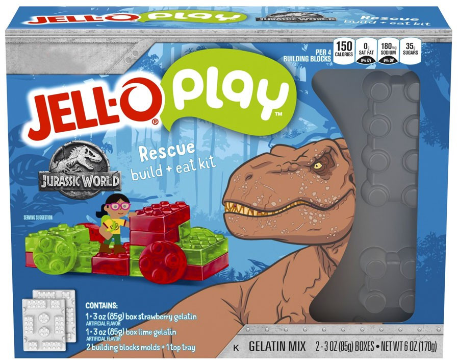 Jurassic World Jello Play Strawberry Lime Rescue Build Eat
