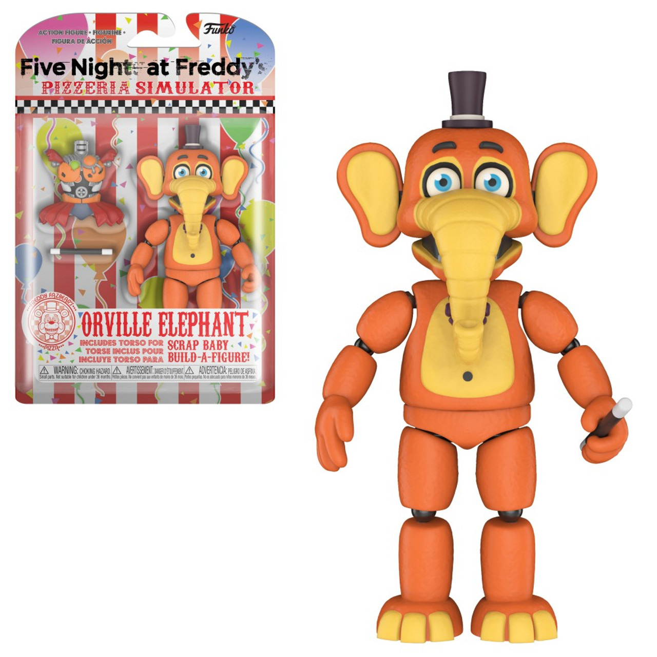 Funko Five Nights at Freddys Pizzeria Simulator Orville Elephant Action