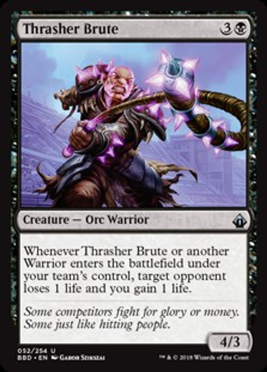 Magic The Gathering Battlebond Single Card Uncommon Thrasher Brute 52 Toywiz - thrasher mask roblox