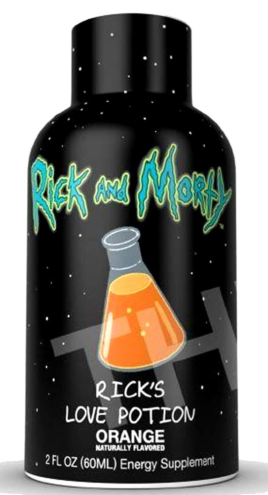 Rick Morty Ricks Love Potion Exclusive Energy Shot Orange Trans