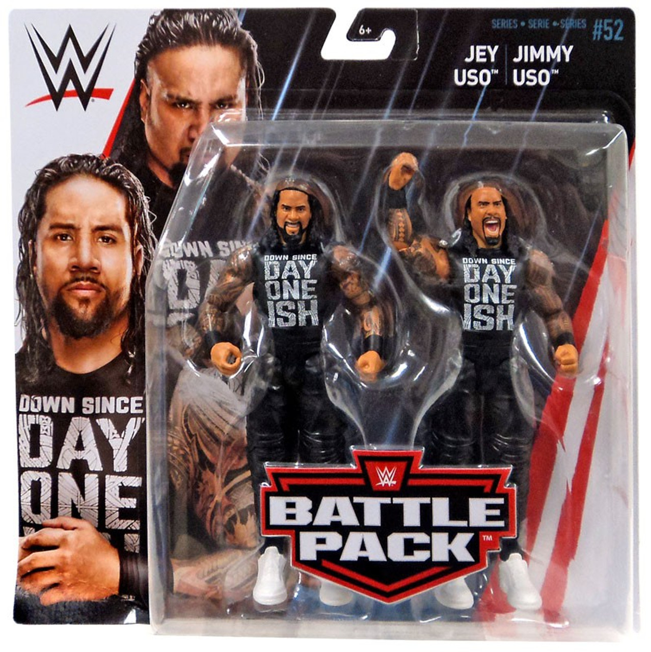 WWE Wrestling Battle Pack Series 52 Jey Uso Jimmy Uso Action Figure 2Pack Mattel Toys ToyWiz