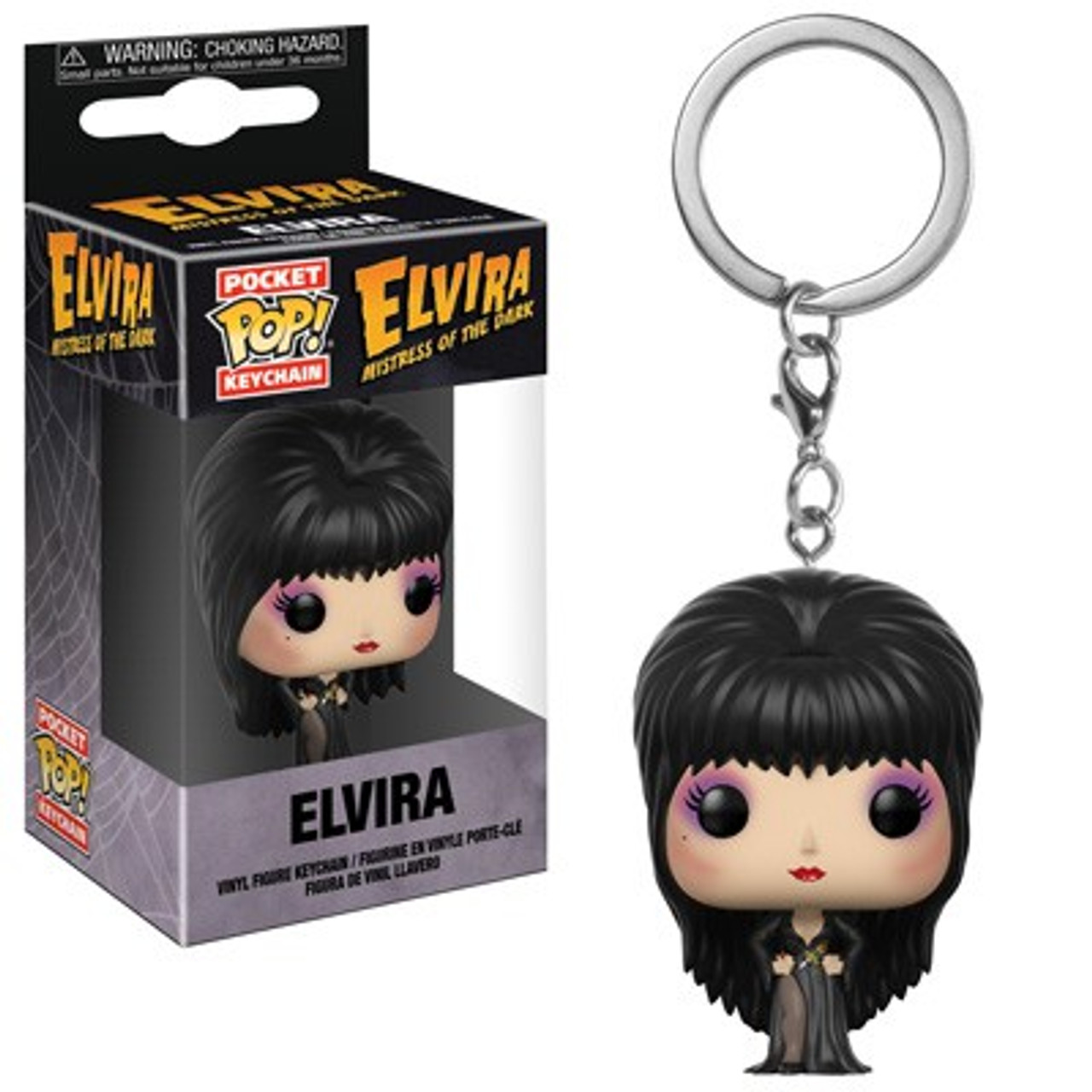 Funko Horror Elvira Mistress Of The Dark Pocket Pop Tv Elvira Keychain Black Dress
