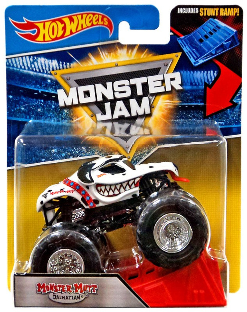 Hot Wheels Monster Jam Monster Mutt Dalmatian 164 Diecast Car Stunt