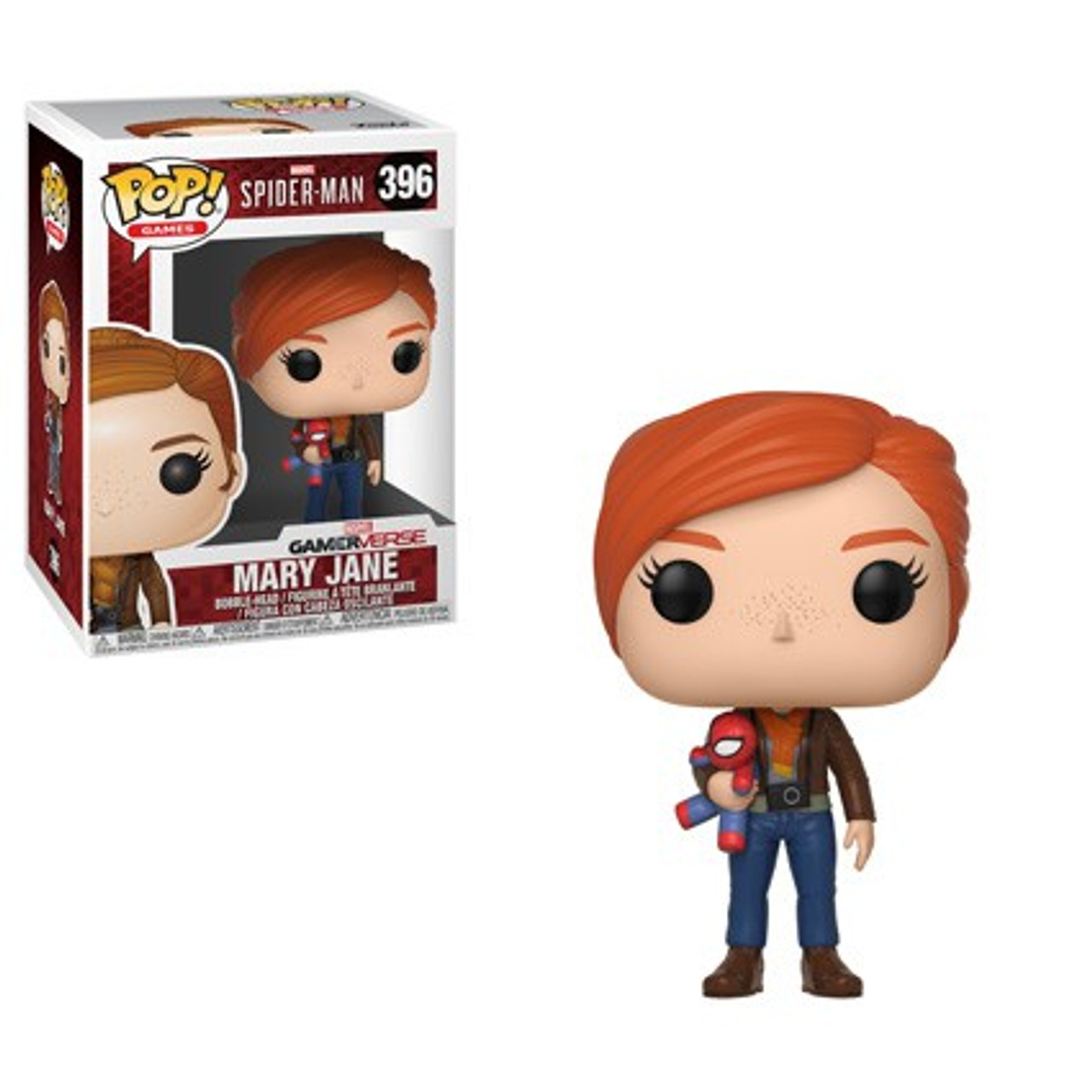 Funko Marvel Gamerverse Spider Man Pop Games Mary Jane Vinyl Bobble Head 396 With Plush Toywiz - spider man homecoming pants mask compatible roblox