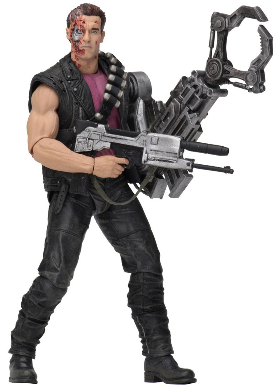 Figurine NECA Terminator 2 T-800 Ultimate Deluxe - Arnold Schwarzenegger En Action, édition 2024
