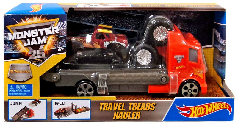 Hot Wheels Monster Jam Travel Treads Hauler El Toro Loco 164 Die