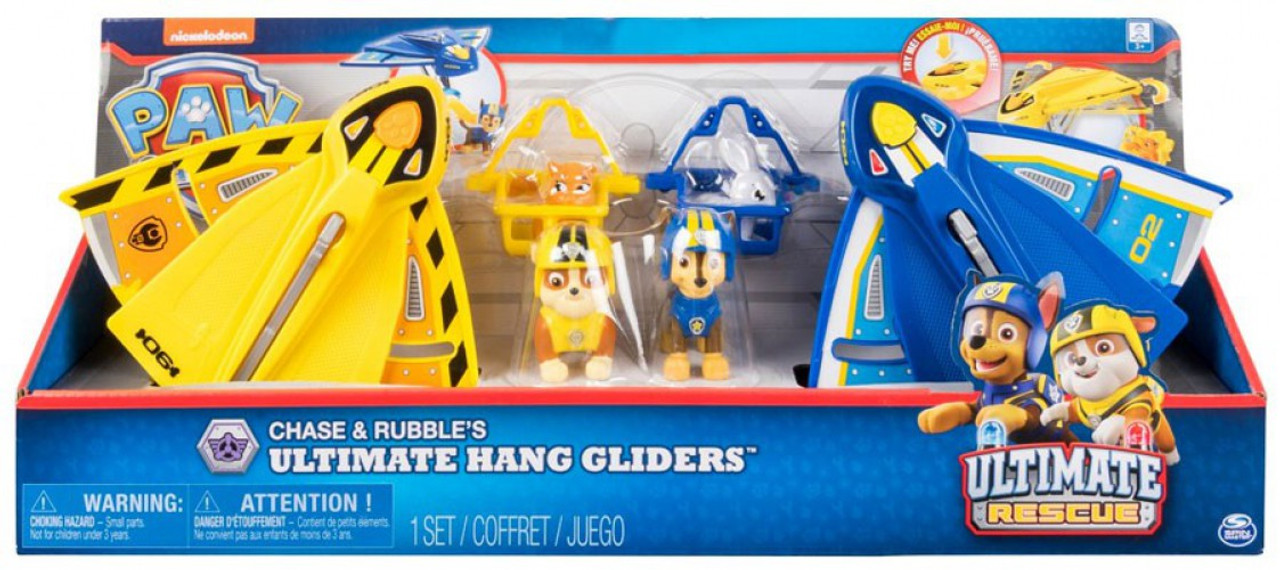 Paw Patrol Ultimate Rescue Chase Rubbles Ultimate Hang Gliders Exclusive Figure Set Spin Master Toywiz - roblox jojo chase