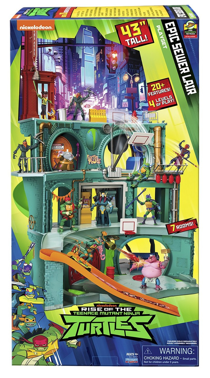 rise of the tmnt epic sewer lair playset