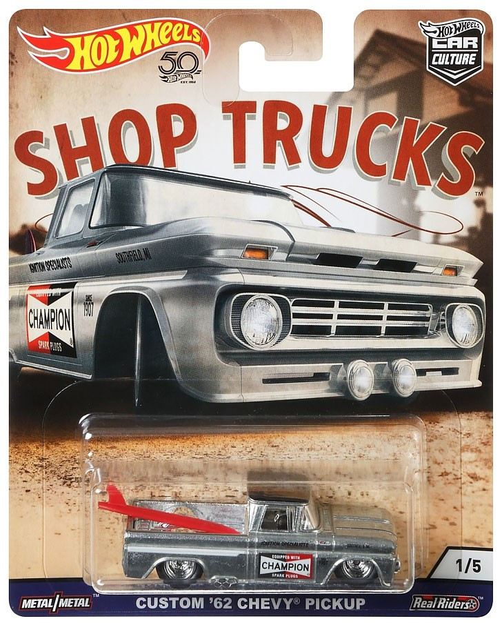 Hot Wheels Car Culture Shop Trucks Custom 62 Chevy Pickup 164 Diecast