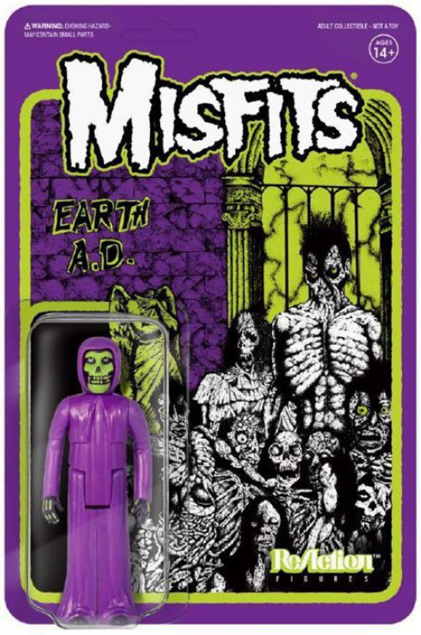 Misfits ReAction Figure Earth AD Purple Card with ProTech Starcase