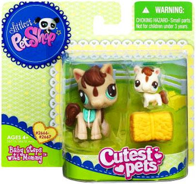Littlest Pet Shop Cutest Pets Mommy Baby Horses Figure 2Pack Baby
