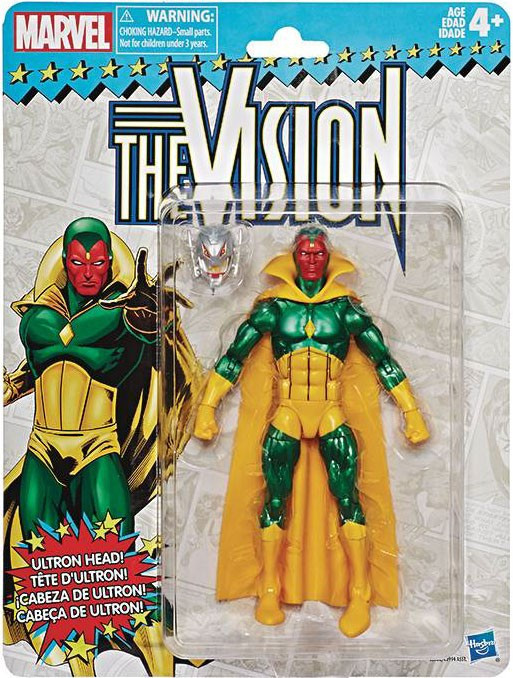 Marvel Marvel Legends Vintage Retro Series 2 Vision Action Figure Classic Costume Hasbro Toys Toywiz