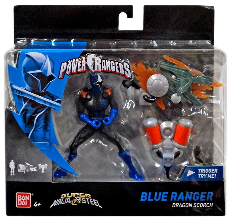 Power Rangers Super Ninja Steel Blue Ranger 5 Action Figure Dragon